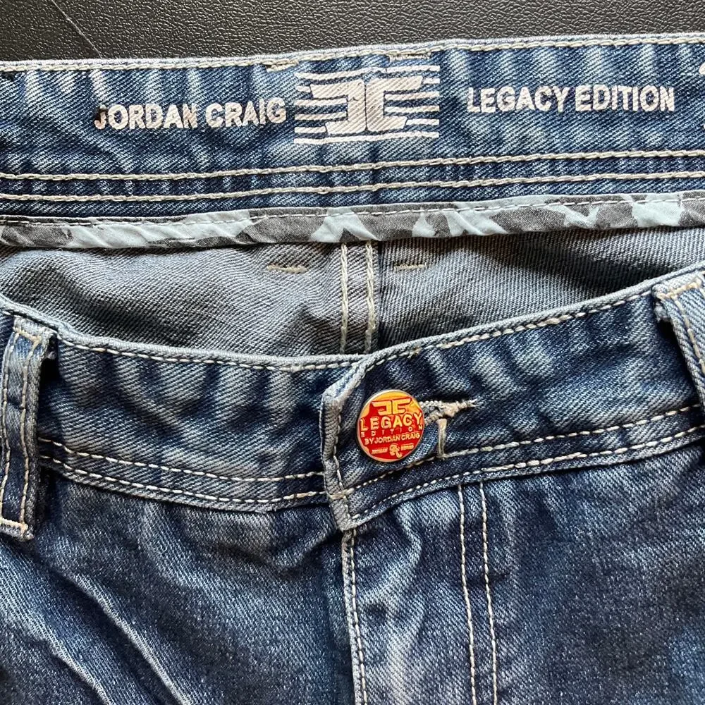 Jordan Craig Legacy Edition Raphael Jeans Mens 38x34 Distressed Camo Streetwear